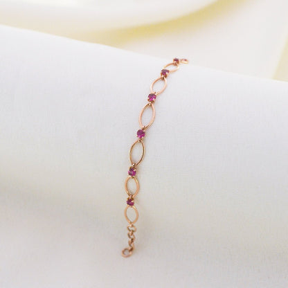 Ruby Gold Bracelet - zivar.in