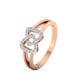 Stylish terri diamond ring in 18K solid rose gold with 28 certified round diamonds - Zivar.in
