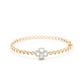 18K yellow gold diamond bracelet with 53 round diamonds - zivar.in