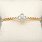18K yellow gold diamond bracelet with 53 round diamonds - zivar.in