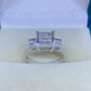 Alexa 14K White Gold Diamond Ring with 0.575 Ct SI GH Diamonds - Princess Cut - Zivar.in