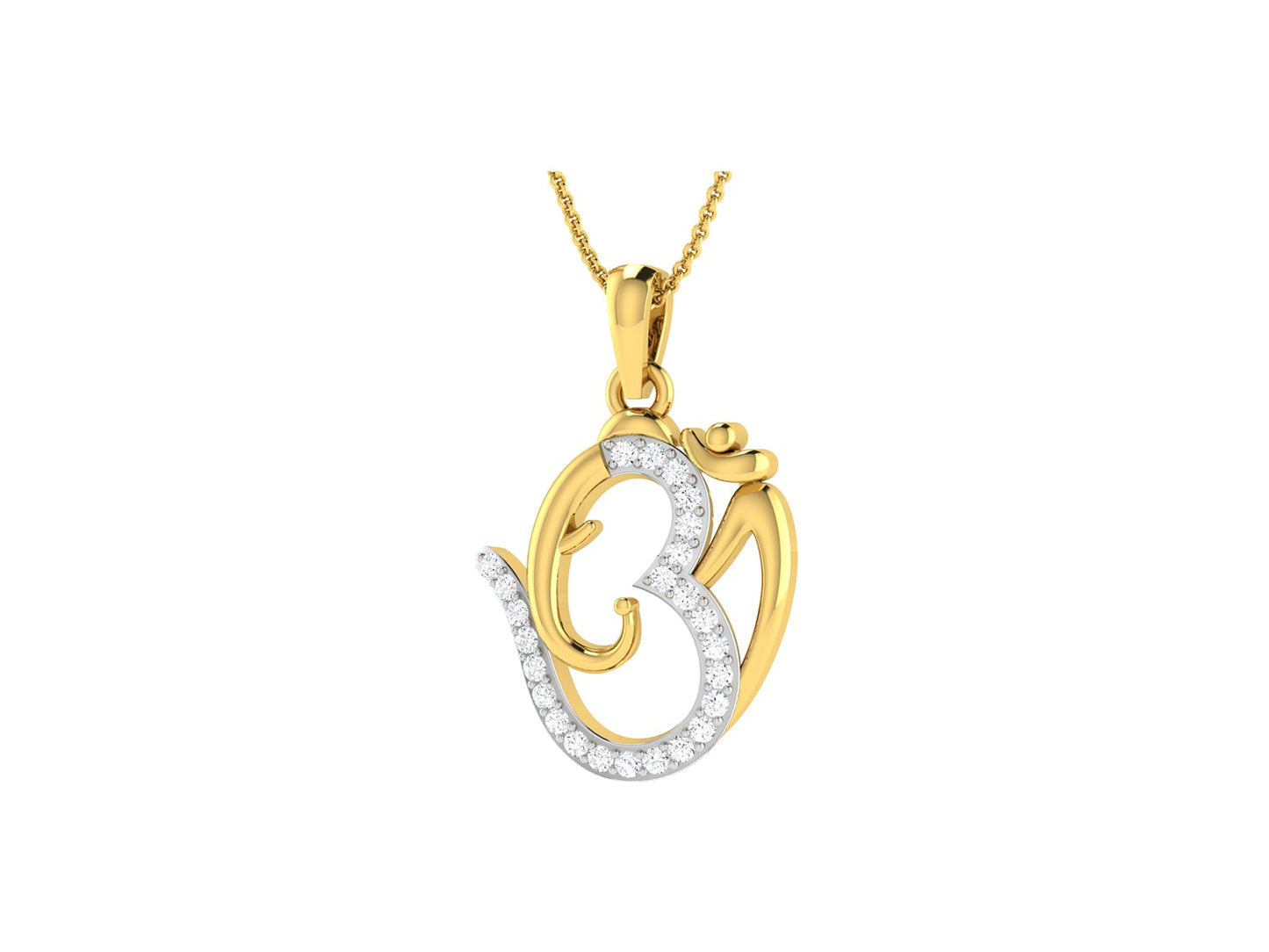 AUM SHREE DIAMOND PENDANT - zivar.in