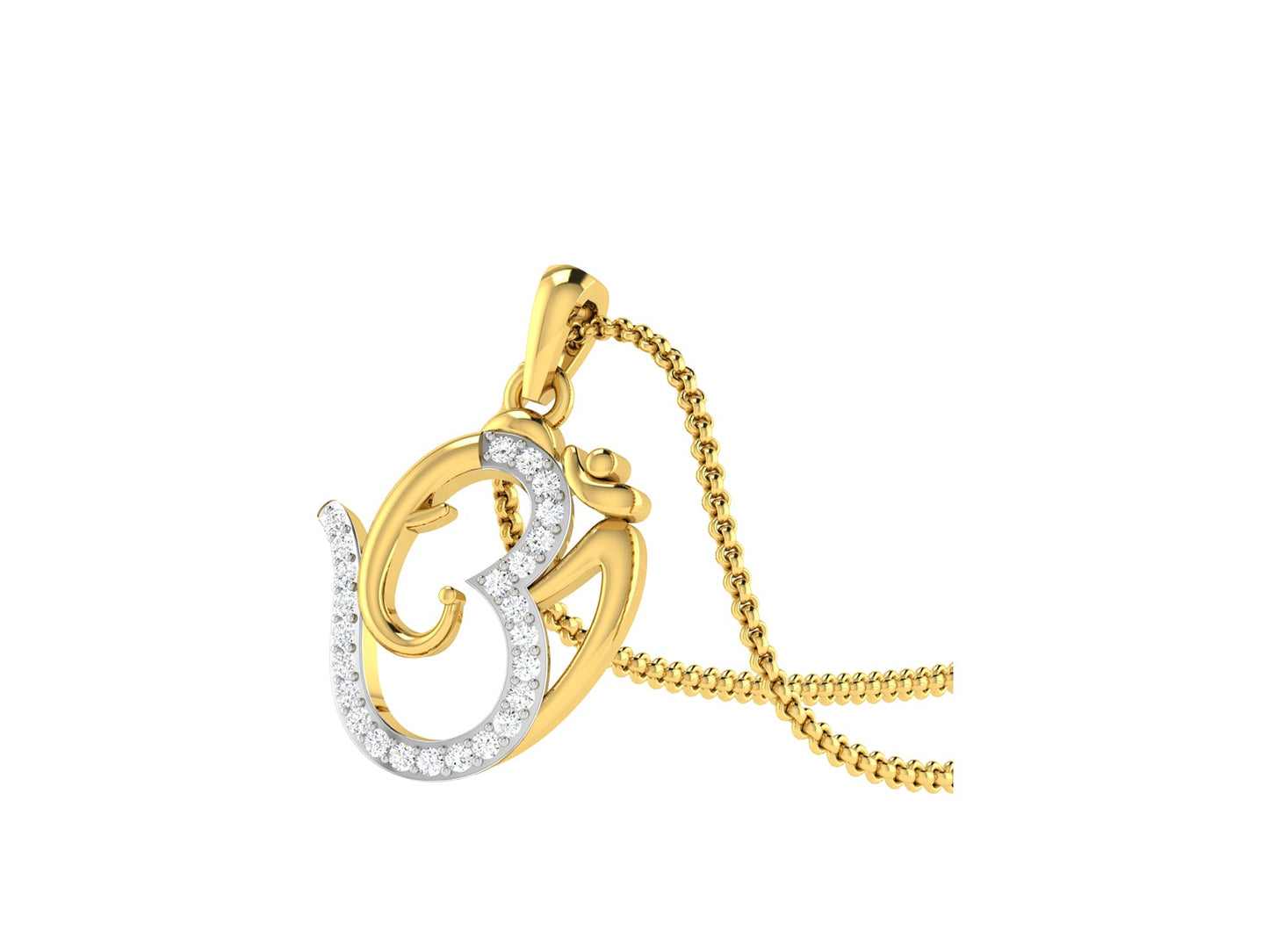 AUM SHREE DIAMOND PENDANT - zivar.in