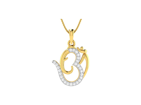 AUM SHREE DIAMOND PENDANT - zivar.in