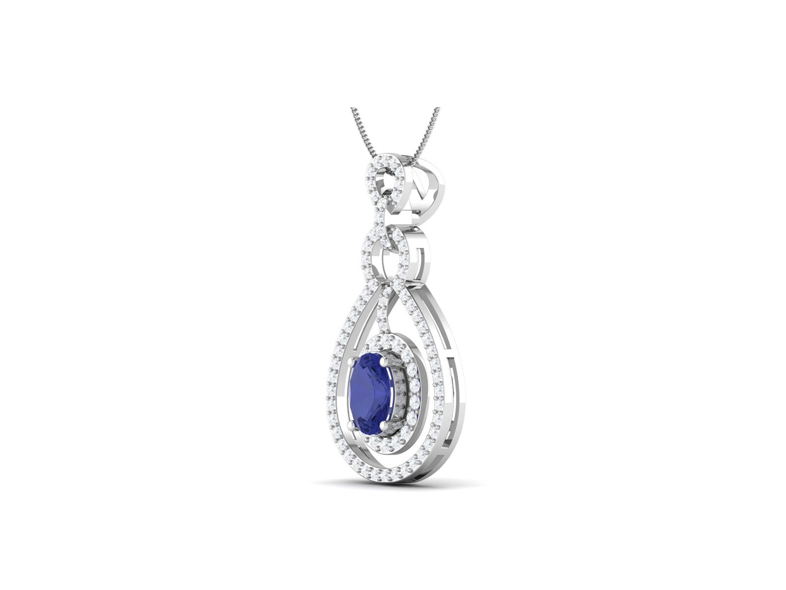 Blue Moon Diamond Pendant - zivar.in