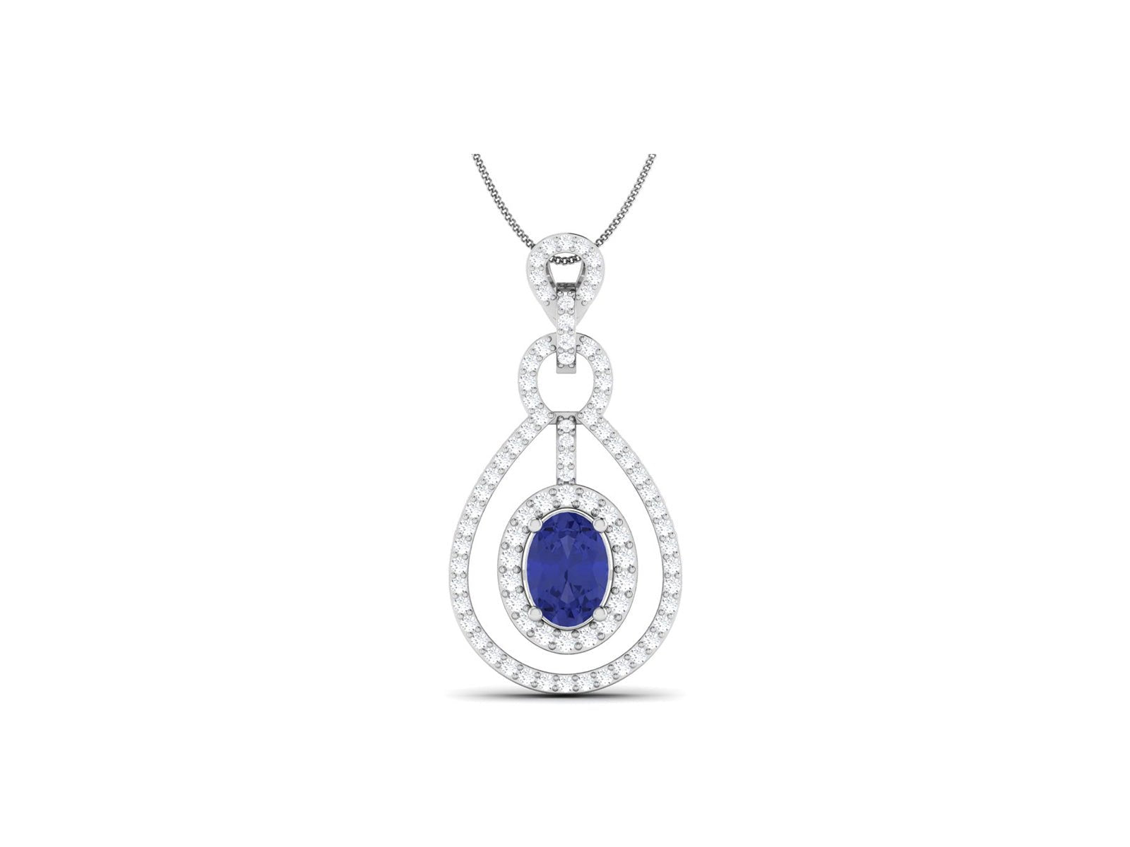 Blue Moon Diamond Pendant - zivar.in