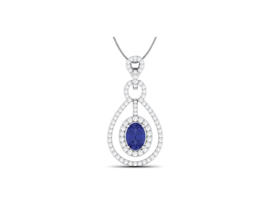 Blue Moon Diamond Pendant - zivar.in