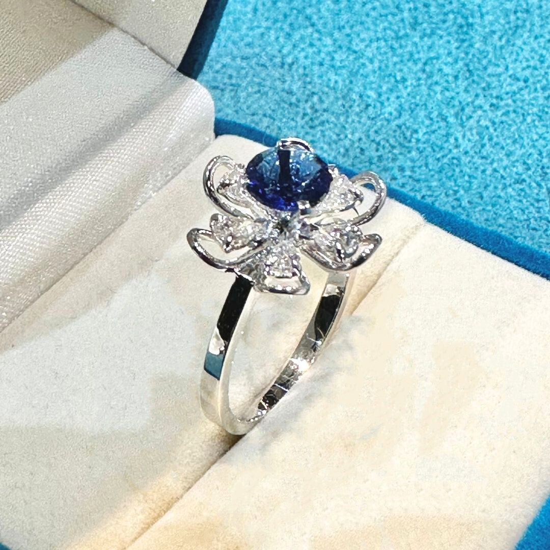 Engagement ring deals with blue stone
