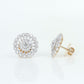 18K Yellow Gold Diamond Studs Earrings with 1.665 Ct VS GH Diamonds - Zivar.in