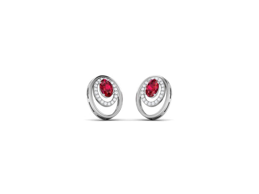 FUCHSIAN BEAUTY DIAMOND EARRING - zivar.in