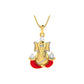 gaurisuta diamond pendant in 18K yellow gold with certified natural diamonds - zivar.in