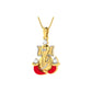 gaurisuta diamond pendant in 18K yellow gold with certified natural diamonds - zivar.in