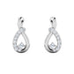 Gina Diamond Earrings in 18K White Gold with 0.10 Ct VS GH Diamonds - Zivar.in