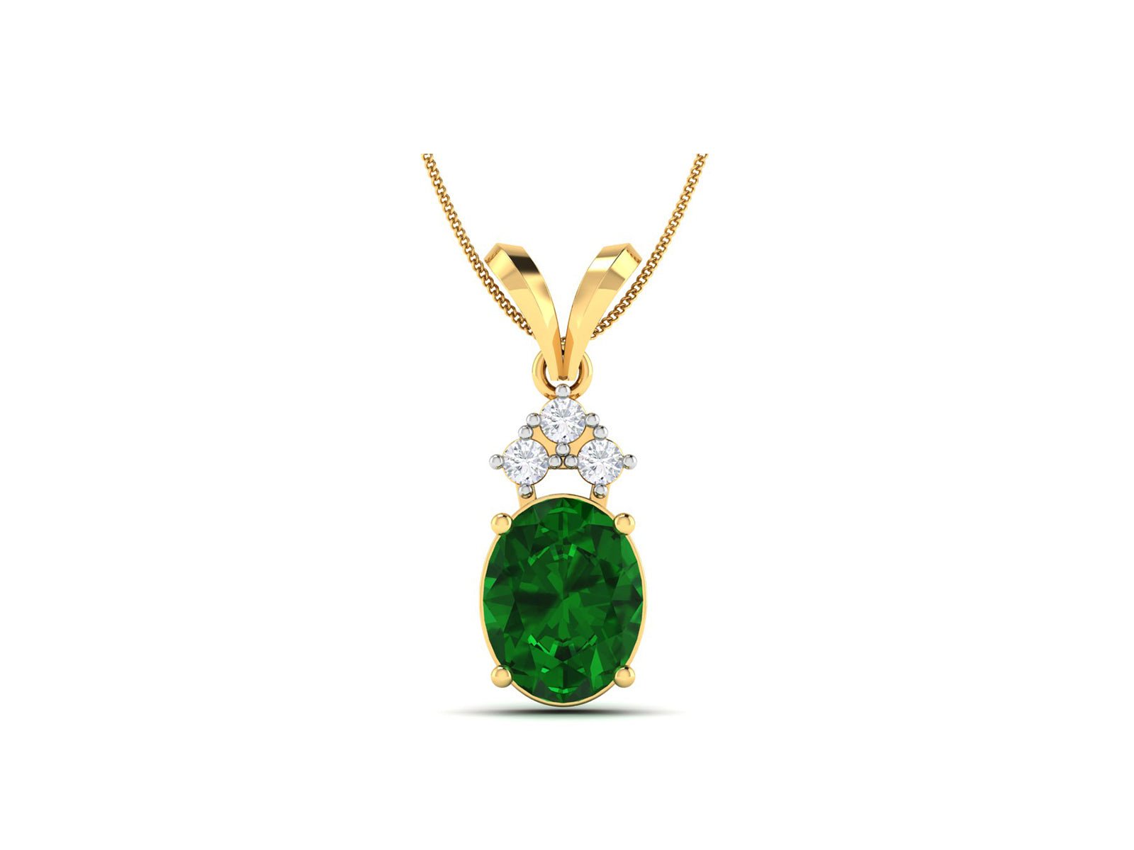 Green Revolution Diamond Pendant - zivar.in