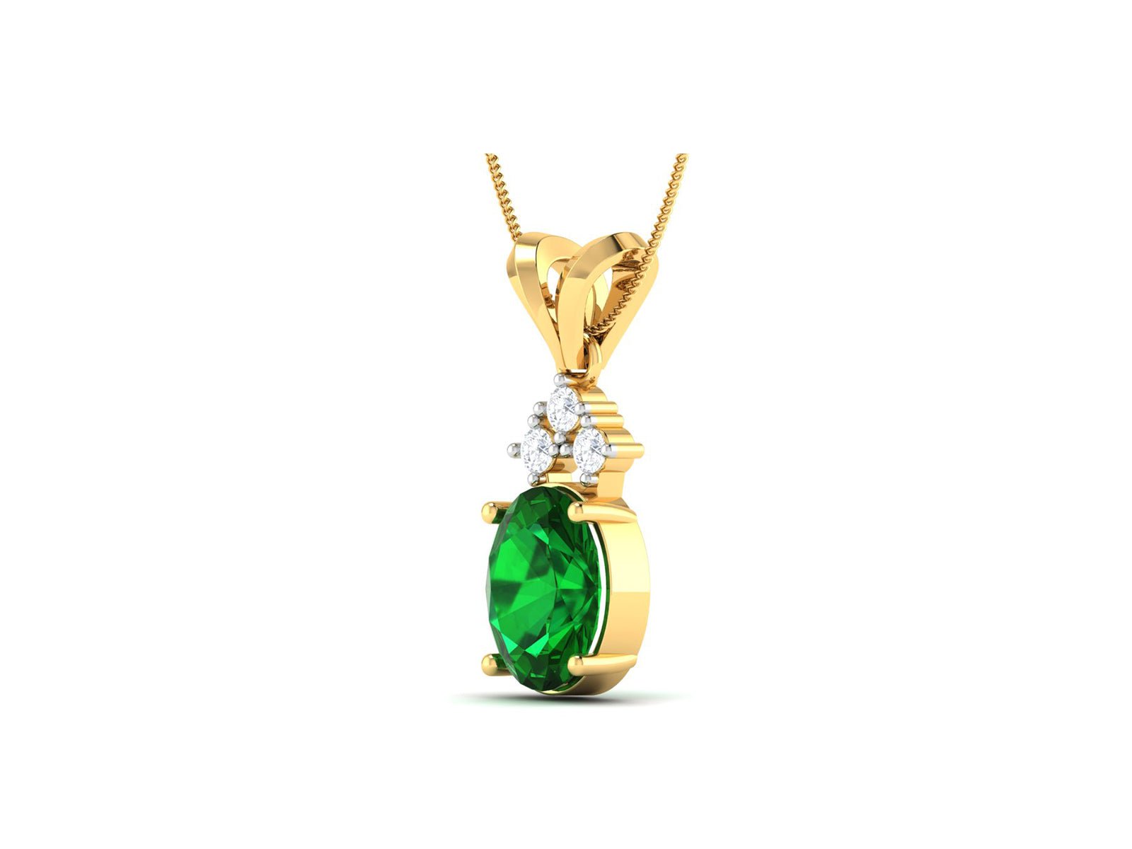 Green Revolution Diamond Pendant - zivar.in