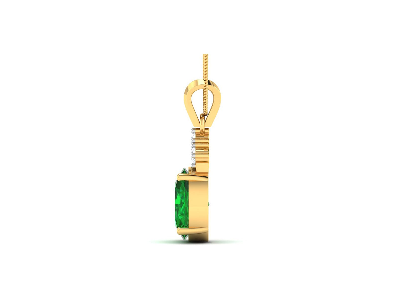 Green Revolution Diamond Pendant - zivar.in