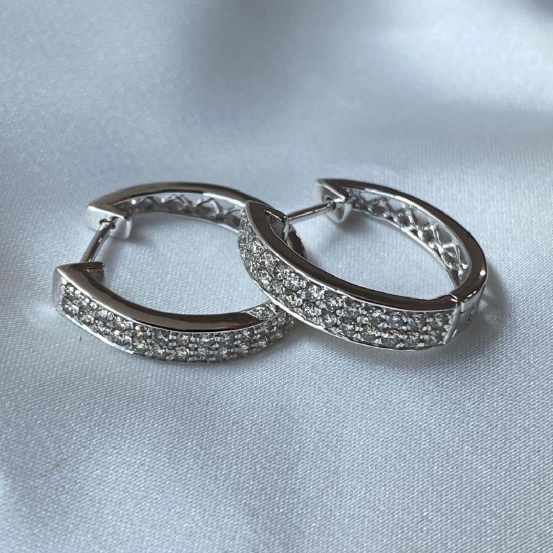 Hoop Loops Diamond Earrings - zivar.in