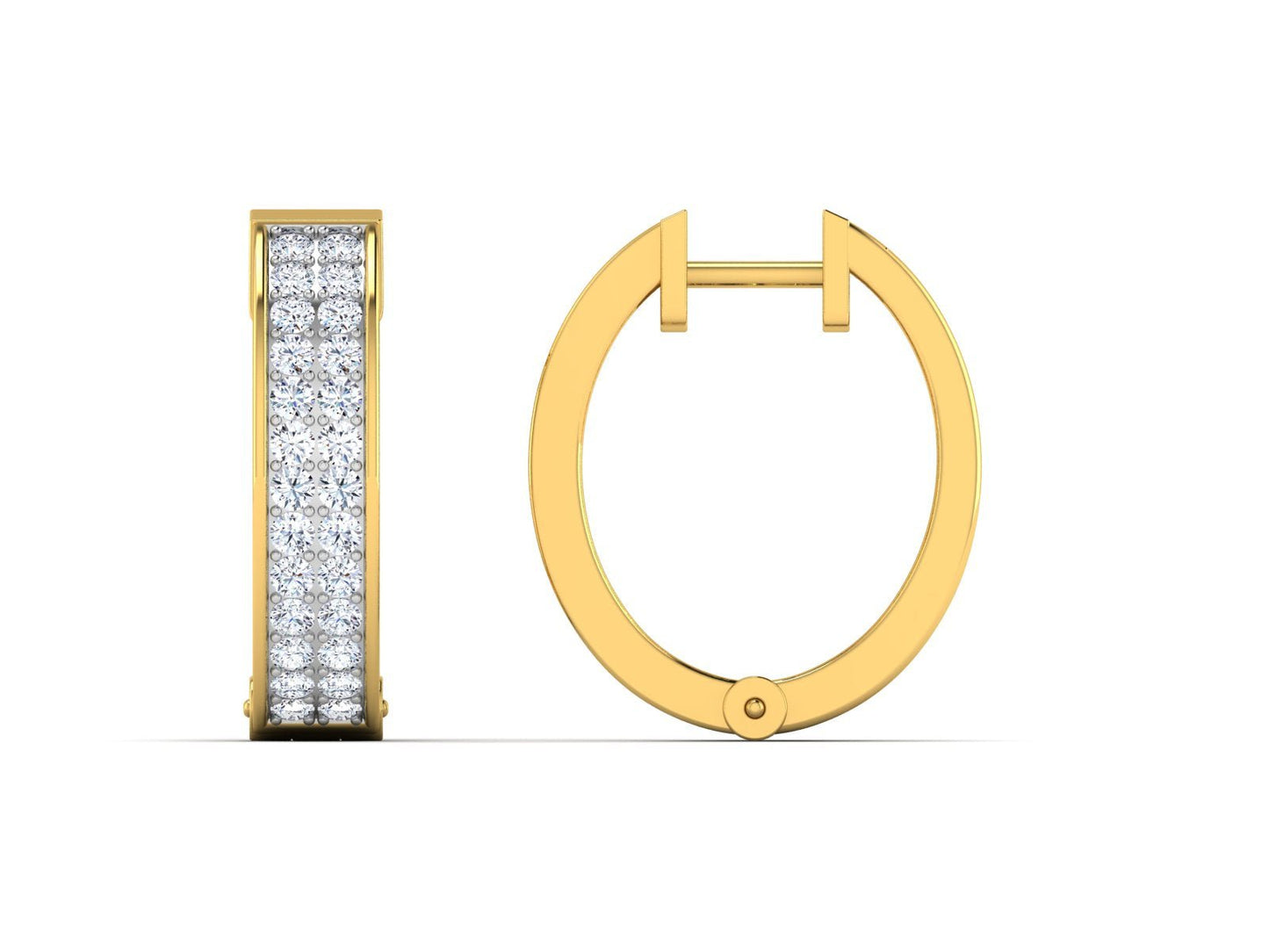 Hoop Loops Diamond Earrings - zivar.in