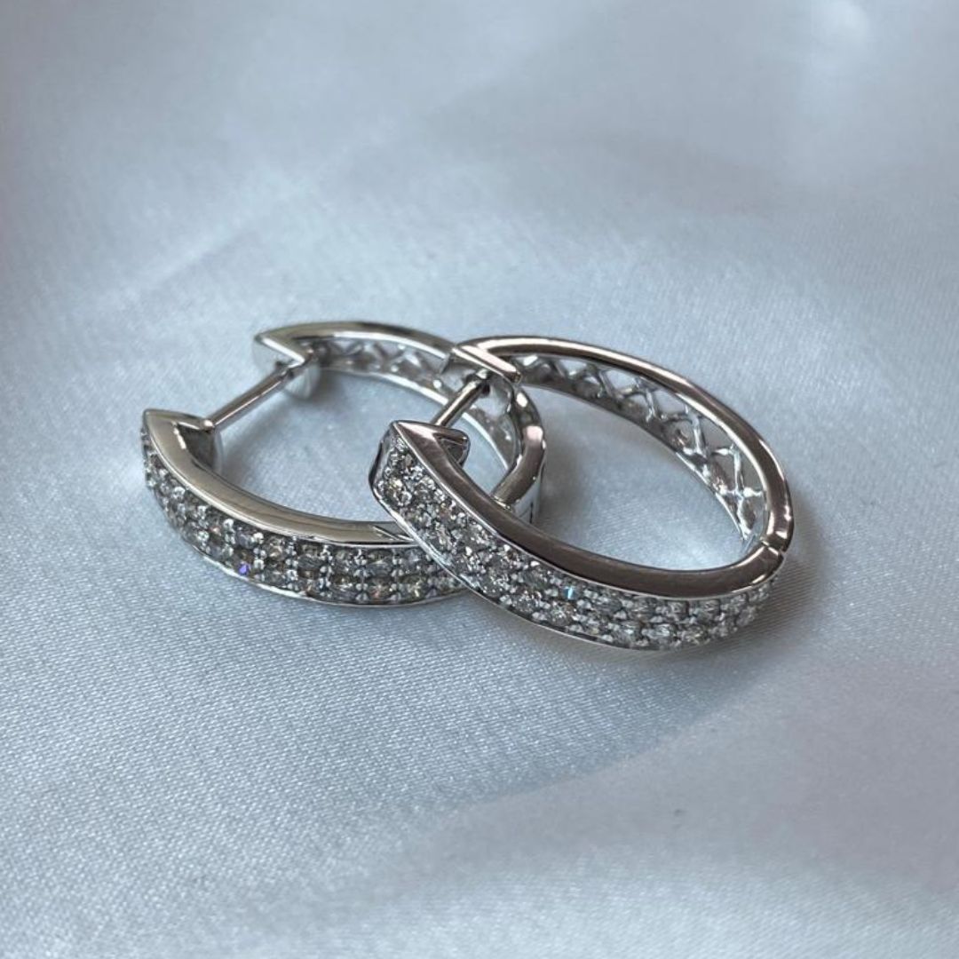 Hoop Loops Diamond Earrings - zivar.in