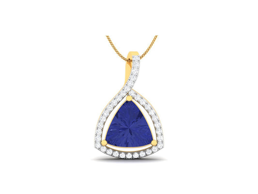 Indigo Blush Diamond Pendant - zivar.in