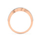 Itzel Diamond Ring in 18K solid rose gold with 32 certified round diamonds - Zivar.in