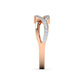 Itzel Diamond Ring in 18K solid rose gold with 32 certified round diamonds - Zivar.in