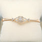 Zivar 18K yellow gold diamond bracelet with 65 round and baguette diamonds - Zivar.in