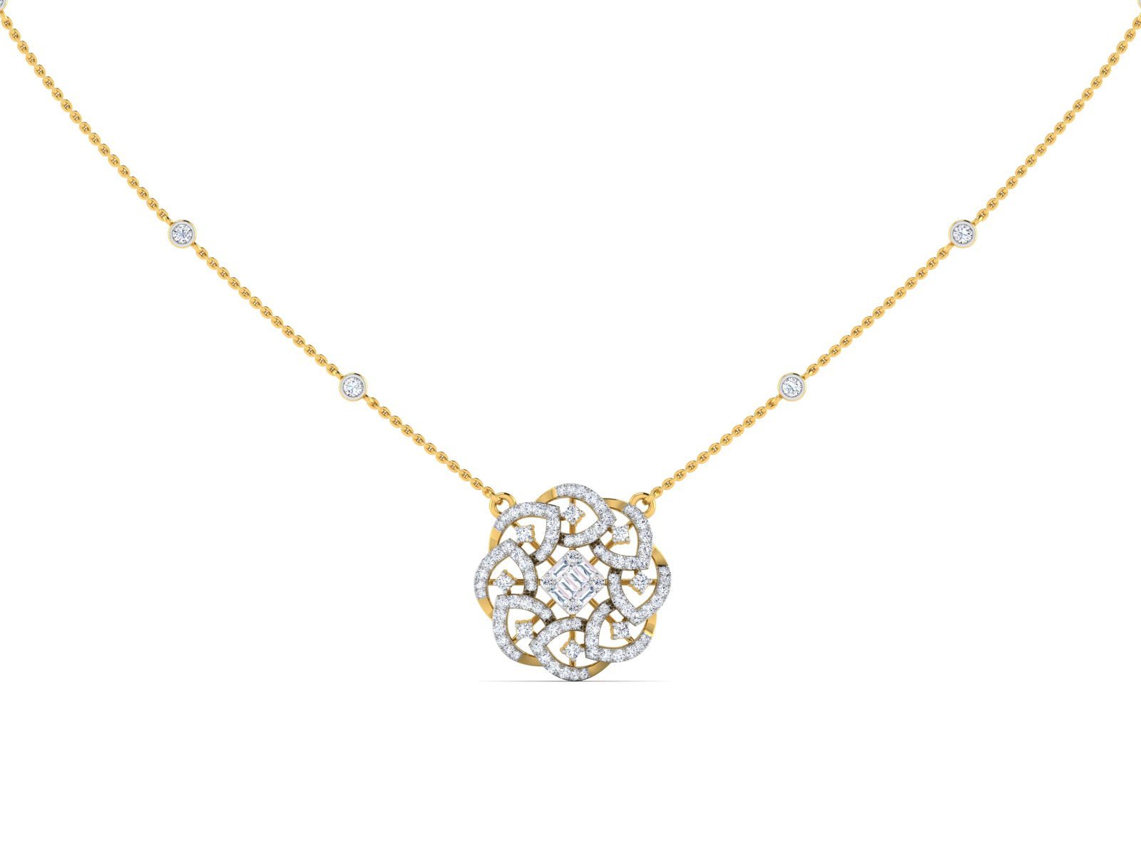Lavanya Diamond Necklace - zivar.in