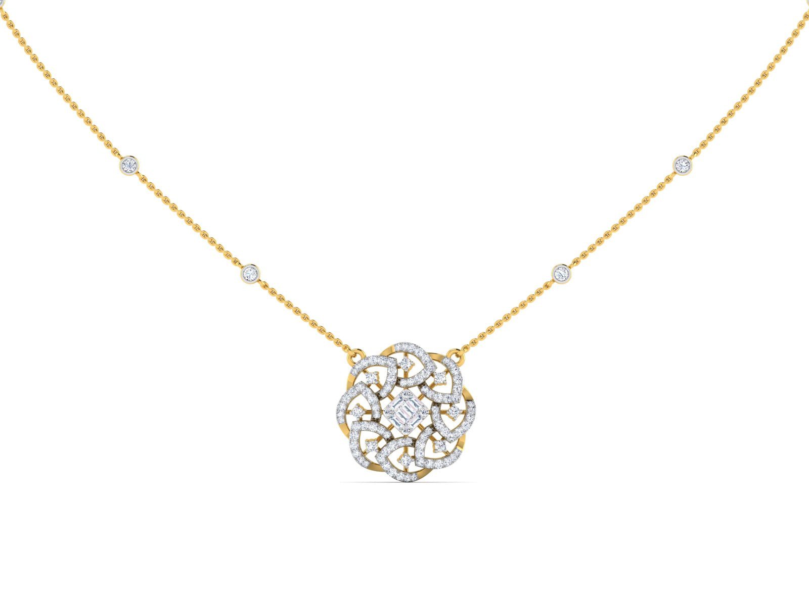 Lavanya Diamond Necklace - zivar.in