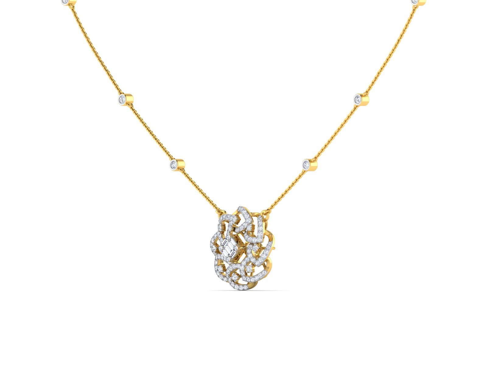 Lavanya Diamond Necklace - zivar.in