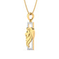 Leo diamond pendant in 18K solid yellow gold with 22 certified round diamonds - Zivar jewellery