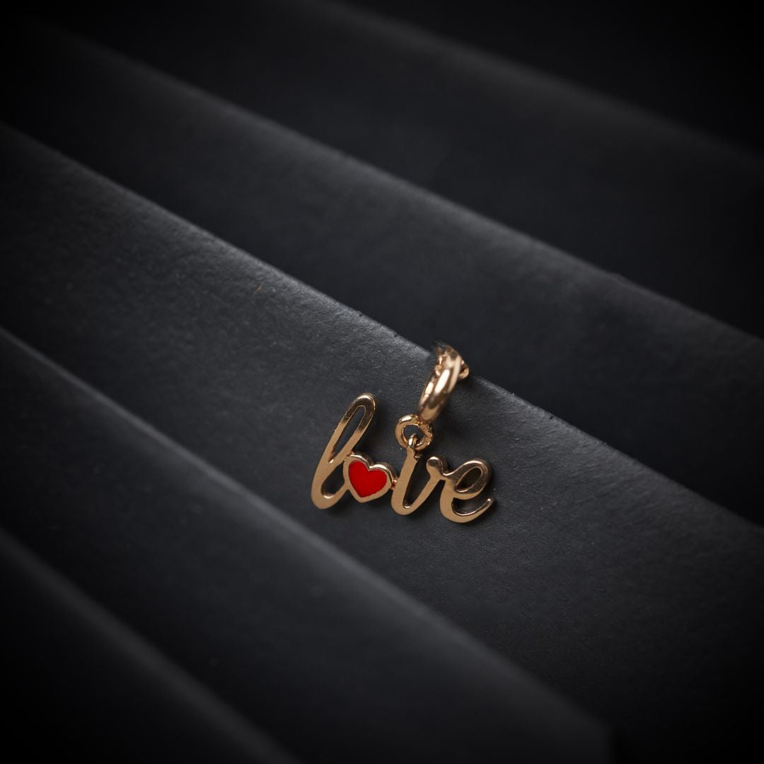 Love Gold Charm - zivar.in