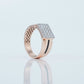 Zivar 18K rose gold diamond ring with 20 round diamonds - zivar.in