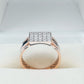 Zivar 18K rose gold diamond ring with 20 round diamonds - zivar.in