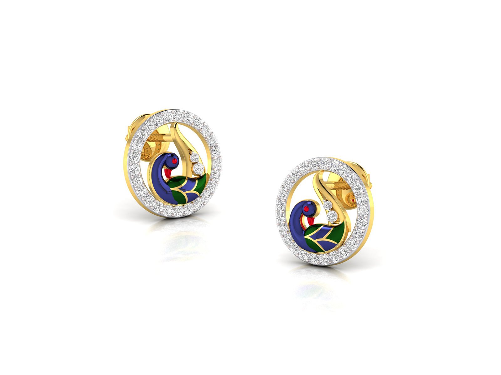 Morpankh Diamond Earring - zivar.in