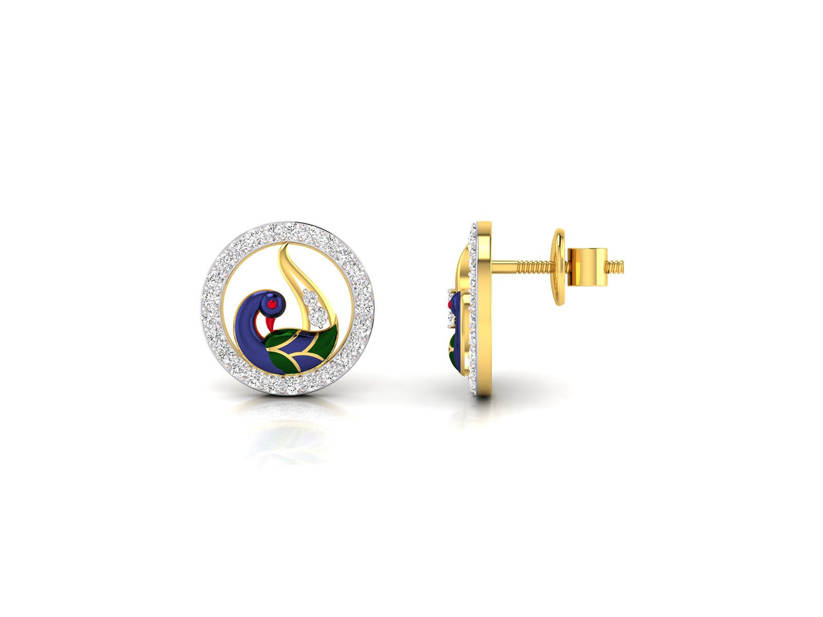 Morpankh Diamond Earring - zivar.in