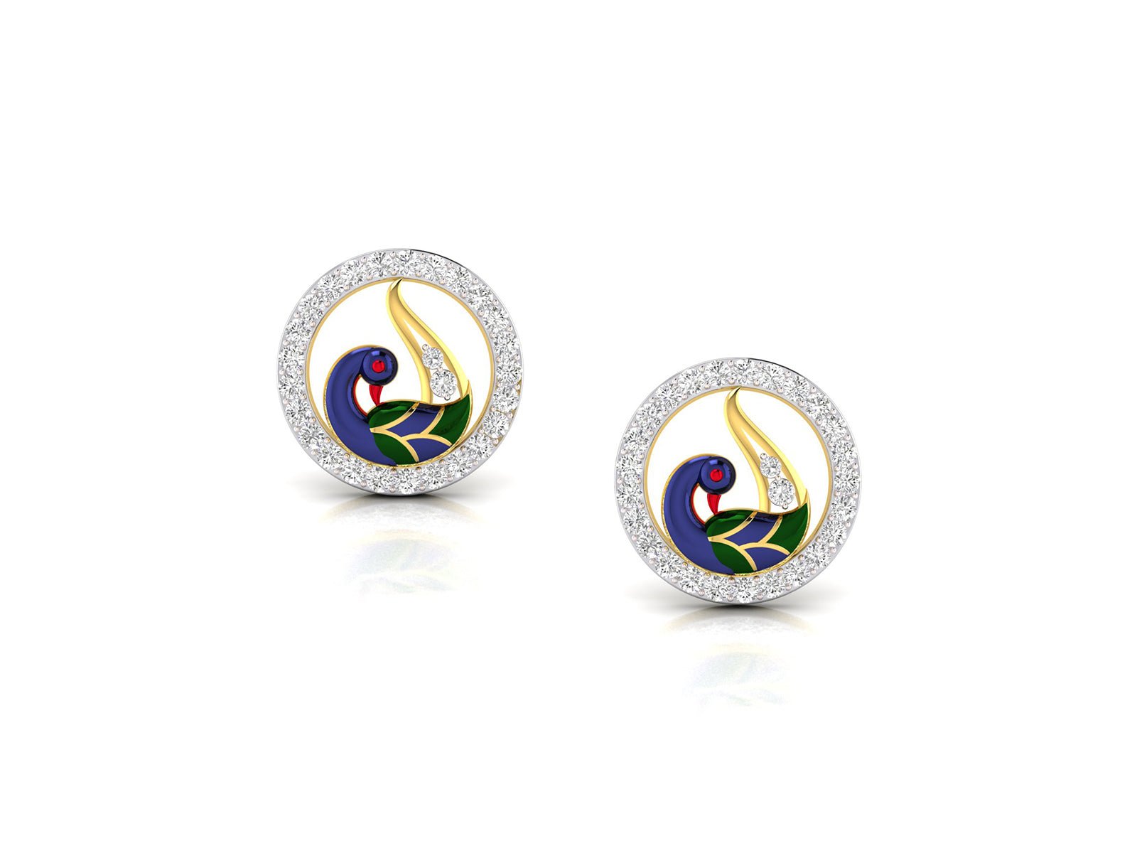 Morpankh Diamond Earring - zivar.in