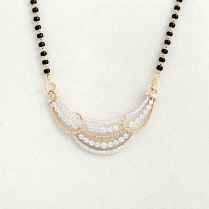 Neysa 18K Yellow Gold Diamond Mangalsutra with 1.09 Ct VS GH Diamonds - Zivar.in