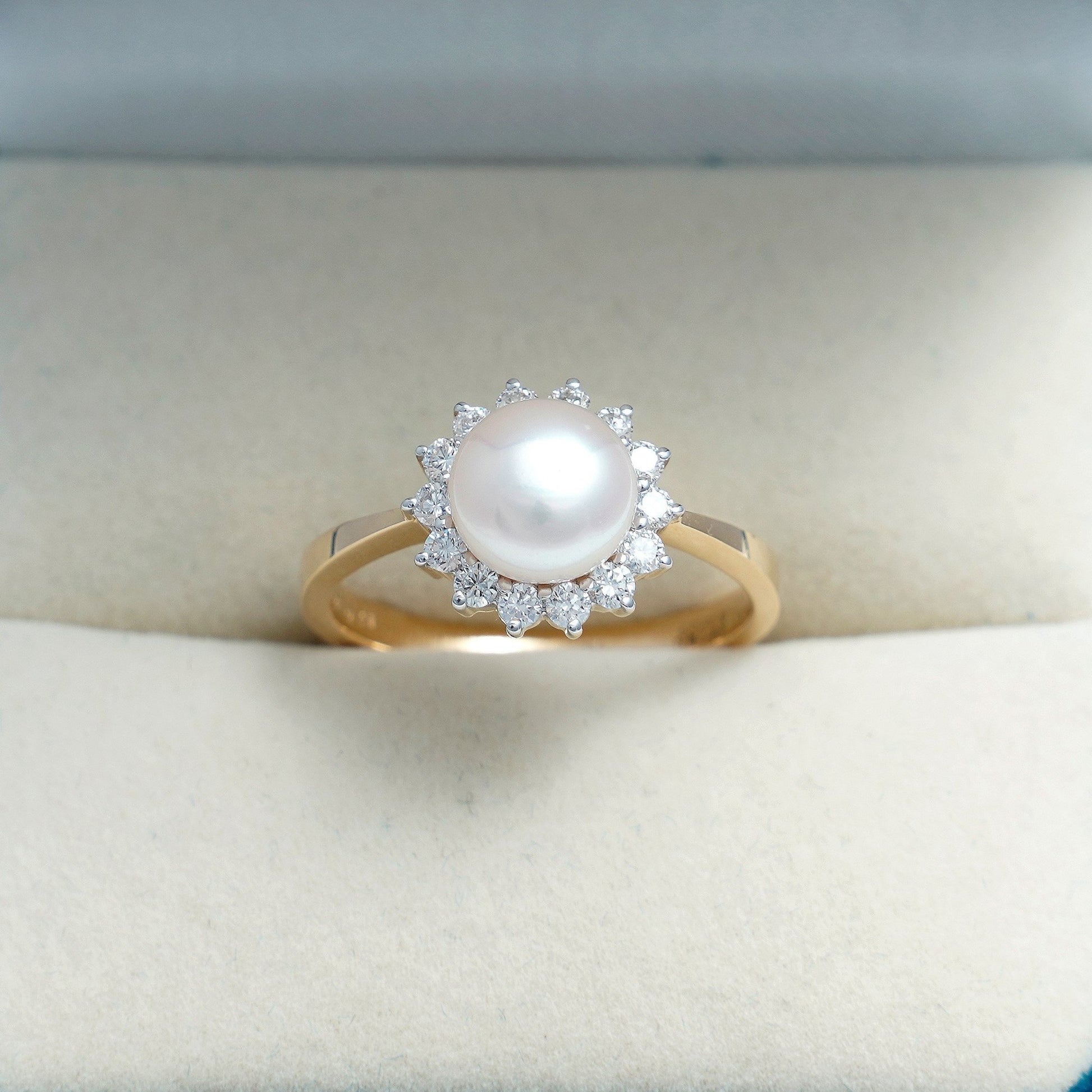 Nia Pearl Diamond Ring - zivar.co