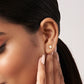 Oval Diamond Solitaire Earring - zivar.in