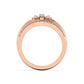 Petra diamond ring in 18K solid rose gold featuring 47 certified round diamonds - zivar.in
