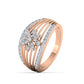 Petra diamond ring in 18K solid rose gold featuring 47 certified round diamonds - zivar.in