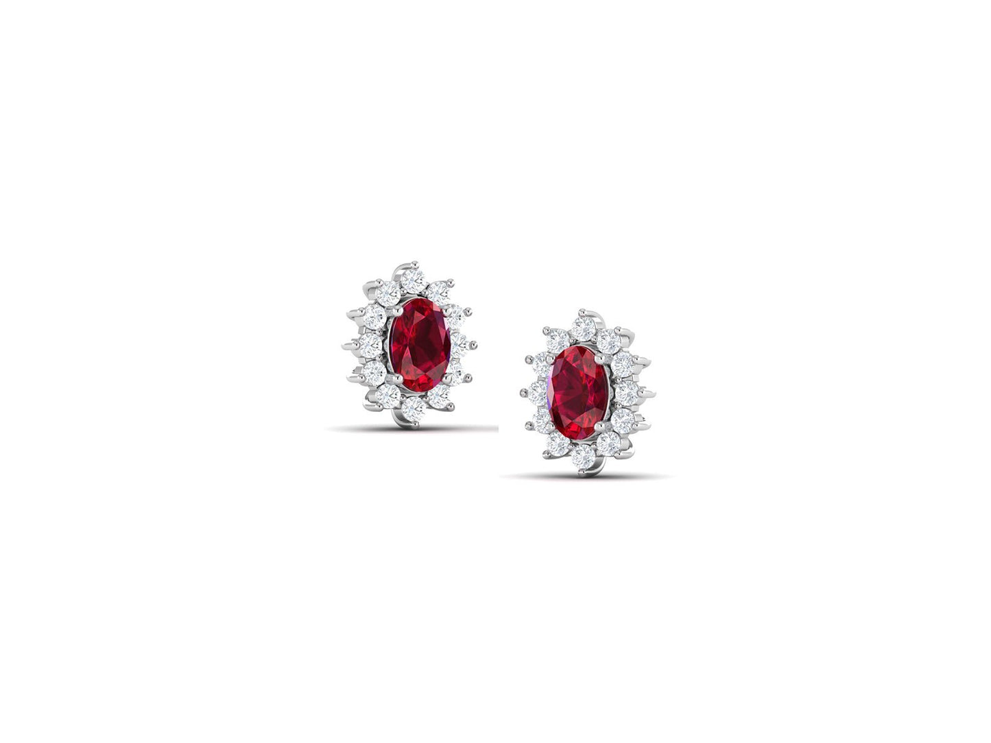 RADIANT RED DIAMOND EARRING - zivar.in