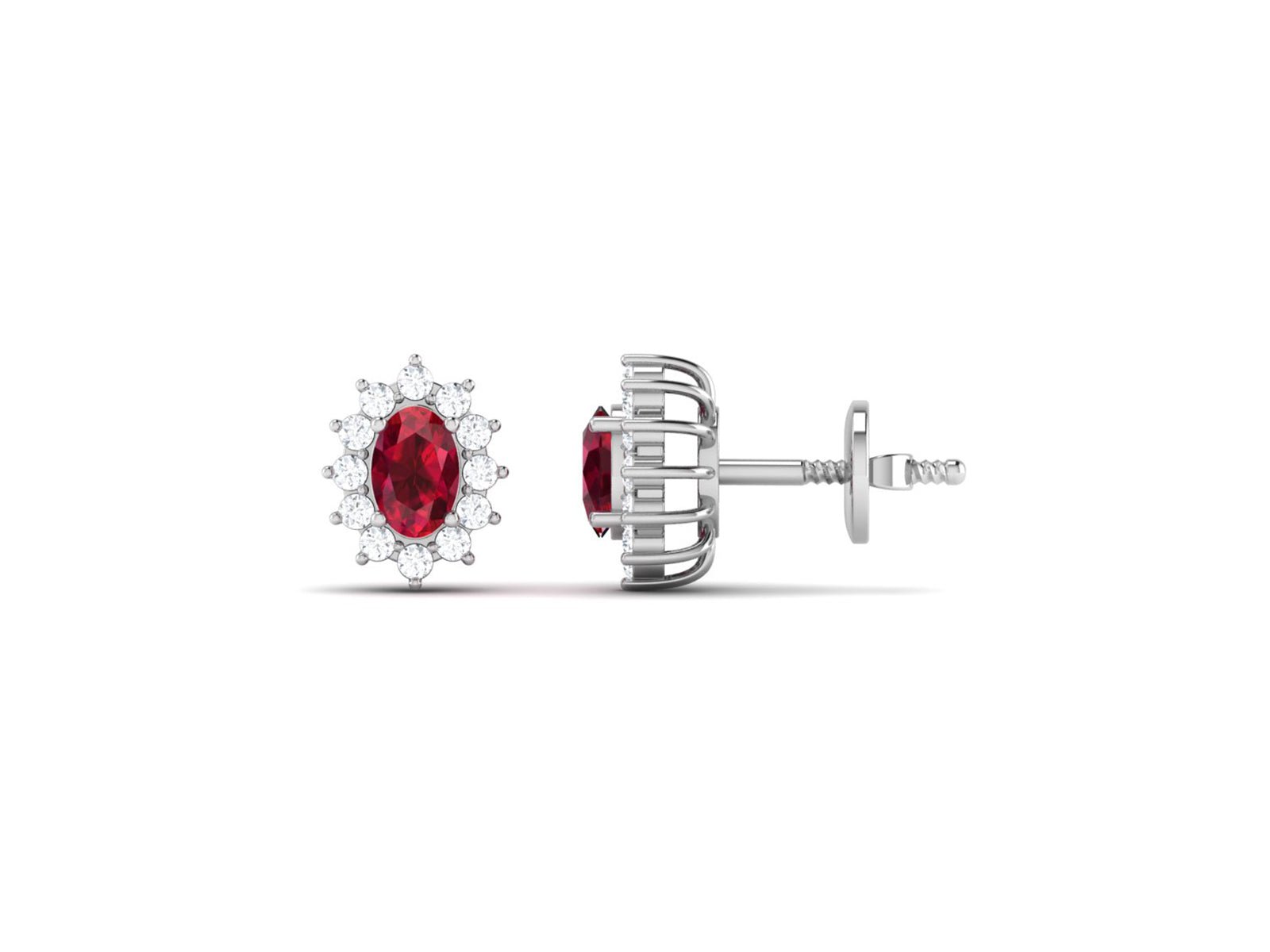 RADIANT RED DIAMOND EARRING - zivar.in