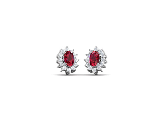 RADIANT RED DIAMOND EARRING - zivar.in