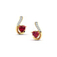 Red Bloom Diamond Earring - zivar.co