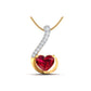 Red Bloom Diamond Pendant - zivar.in