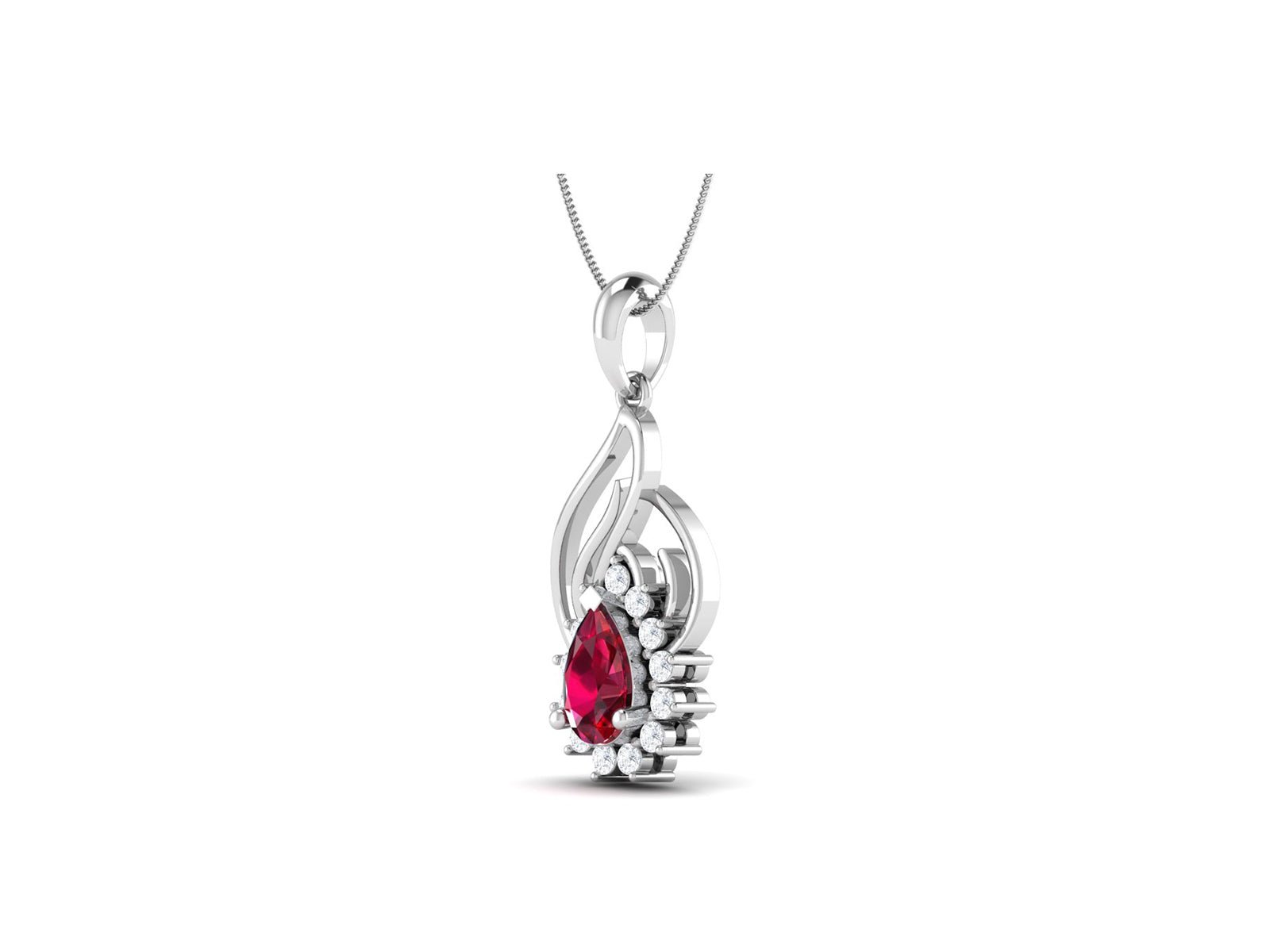 Red Rush Diamond Pendant - zivar.in