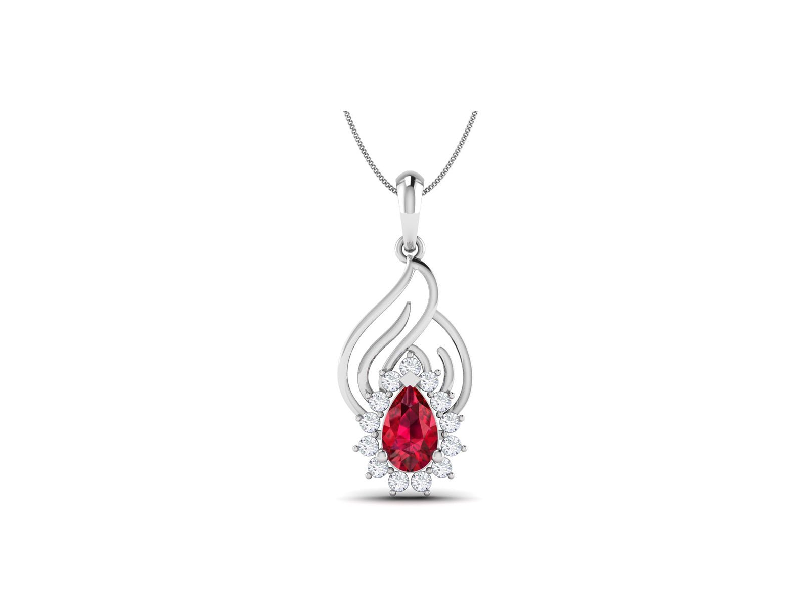 Red Rush Diamond Pendant - zivar.in