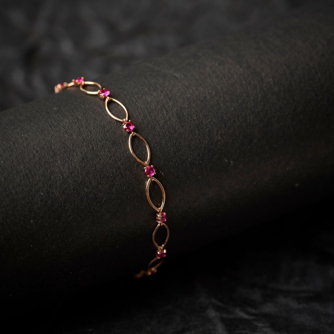 Ruby Gold Bracelet - zivar.in